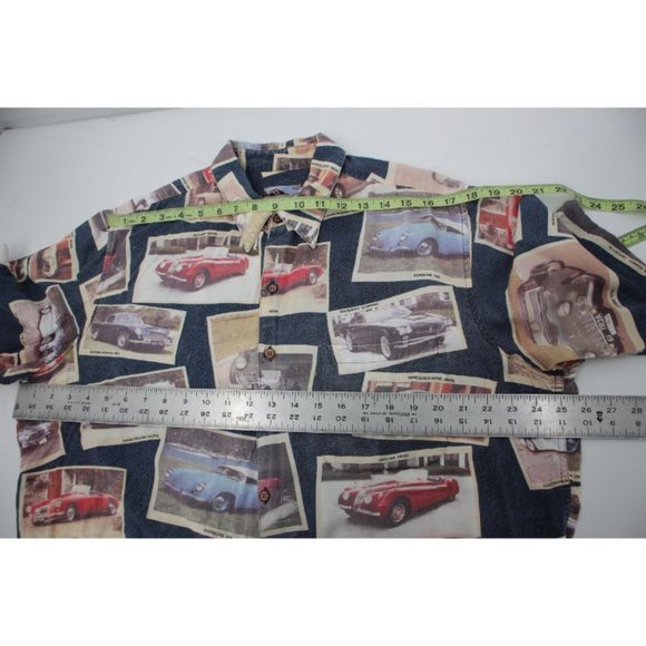Vintage Reyn spooner Mens XL car print hawaiian shirt Ferrari lamborghini jaguar - Picture 10 of 10